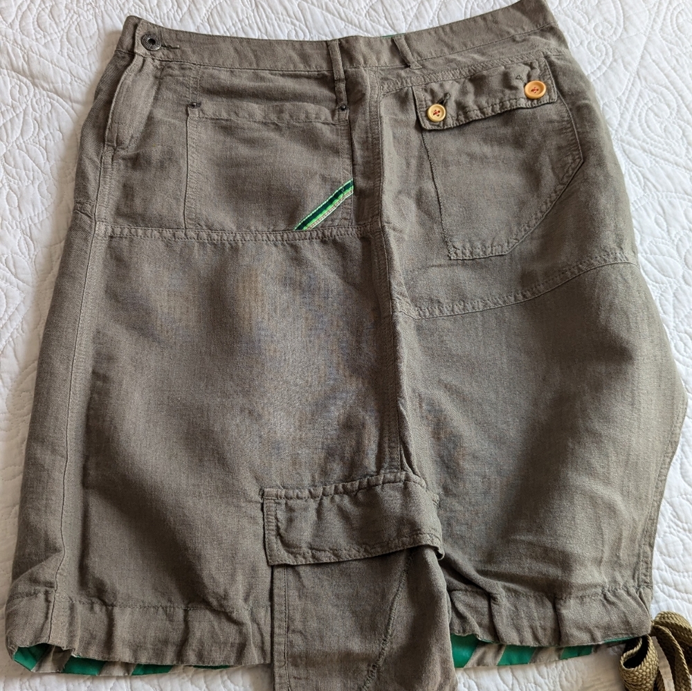 Linen Cargo Skirt
